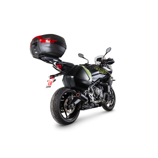 Scorpion Exhaust Triumph Tiger Sport 800 2025 - 2026 Red Power Slip-on Black Ceramic Coated Sleeve. Will fit with panniers